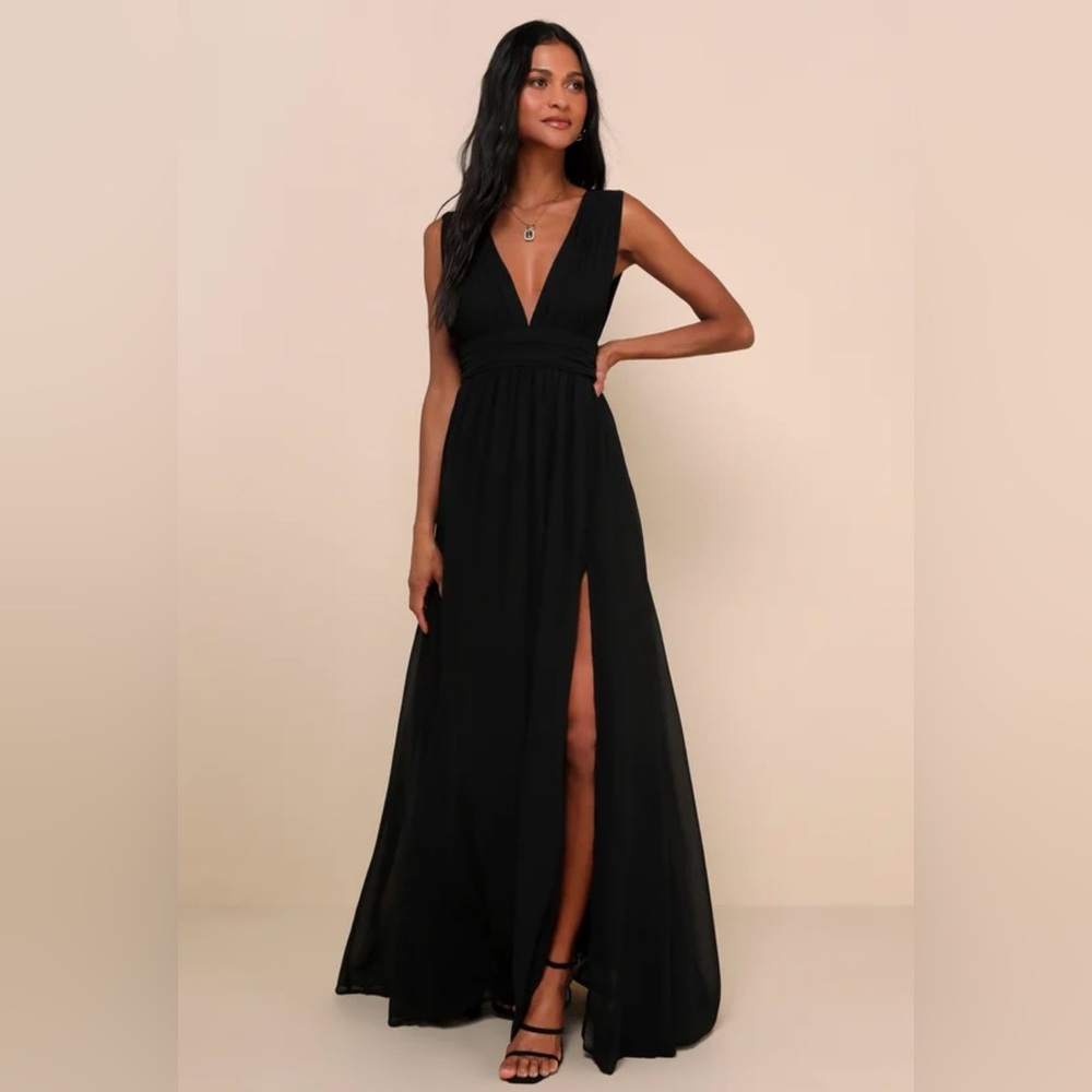 Lulus formal black maxi dress